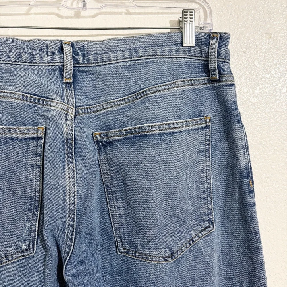 Agolde Harper Crop Mid-Rise Wide Straight Leg Jeans in Hassle - Picture 9 of 11